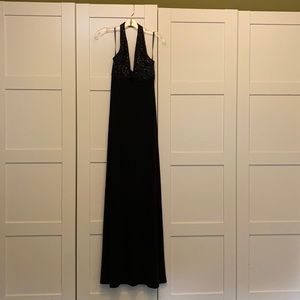 Long dress with sequins on top